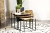 CoasterElevations 931182 Belcourt - 3 Piece Square Nesting Tables - Natural And Black