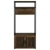 Coaster Fine Furniture 980006 Quincy - 2 Door Coat Rack Hall Tree Storage Bench - Dark Pine