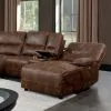 Furniture of America CM6229BR-SECT Chantelle - Power Sectional - Brown