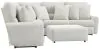 Jackson Furniture Industries 633/66/68/67/628-01 Majesty - 3 Piece Deep Seating Power Reclining Sectional With 1 Castered Cocktail Ottoman - White