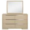 Coaster Fine Furniture 225083M Ladera - 6-Drawer Bedroom Dresser And Mirror - Light Elm