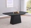 Coaster Fine Furniture 123131 Potero - Faux Marble Extension Leaf Dining Table - Black