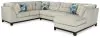Benchcraft® 33004/38/34/17/21/08 Benchcraft® 33004/38/34/17/21/08 Maxon Place - 5 Pc. - 3-Piece Sectional With Raf Corner Chaise, Chair, Ottoman - Stone