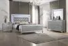 New Classic 02-9698S-24N New Classic 02-9698S-24N Valentino - Western King 4 Piece Bedroom Set (Bed, Dresser, Mirror, Nighstand) - Silver