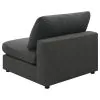 CoasterEssence 551324 Serene - Upholstered Armless Chair - Charcoal