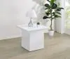Coaster Fine Furniture 710897 Devar - Square Engineered Wood Side End Table - White High Gloss