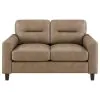 Coaster Fine Furniture 504667-S2 Scotland - 2 Piece Faux Leather Upholstered Sofa Set - Brown