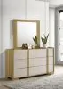 Coaster Fine Furniture 215653M Hyland - 6-Drawer Dresser With Mirror - Natural