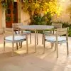 New Classic 60-G6235-D4C Arden - Round Patio Dining Table With 4 Patio Chairs - Natural