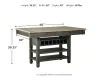 Ashley Furniture D736-32 Tyler Creek - Rectangular Dining Room Counter Table - Black / Gray