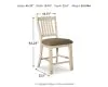 Ashley Furniture D647-124 Bolanburg - Upholstered Barstool (Set of 2) - Beige