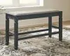 Ashley Furniture D736-09 Tyler Creek - DBL Counter UPH Bench  - Antique Black