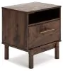 Ashley Furniture EB3660-291 Calverson - One Drawer Night Stand - Medium - Mocha