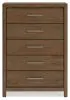 Ashley Furniture B974-46 Cabalynn - Five Drawer Chest - Light Brown
