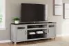 Ashley Furniture W796-68 Darborn - XL TV Stand W/Fireplace Option - Gray / Brown