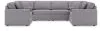 Ashley Furniture 92104S72 Ashley Furniture 92104S72 Modmax - 8-Piece Sectional With 2 Audio System Consoles And 2 Armless Chairs - Granite