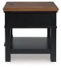 Ashley Furniture T664-3 Wildenauer - Rectangular End Table - Brown / Black