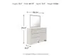 Ashley Furniture B2640B1 Ashley Furniture B2640B1 Altyra - Dresser, Mirror - White