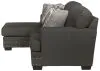 Jackson Furniture Industries 5473/42/75 Crawford - 2 Piece Sofa Chaise With LSF Chaise With 6 Included Accent Pillows - Dark Gray