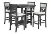 New Classic D1701-52S-GRY Gia - 5 Piece Round Counter Dining Set - Gray