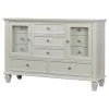 CoasterEssence 201303 Sandy Beach - 11-Drawer Dresser - Cream White