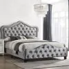 CoasterEssence 315871Q Bella - Upholstered Queen Panel Bed - Gray