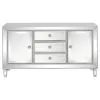 CoasterEssence 950825 Leticia - 3-Drawer Mirrored Storage Accent Cabinet - Silver