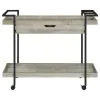 Coaster Fine Furniture 181005 Ventura - 1-Drawer Engineered Wood Bar Cart - Gray Driftwood