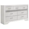 Coaster Fine Furniture 205110KW-S4 Miranda - 4 Piece California King Bedroom Set - White