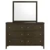Coaster Fine Furniture 224423M Wilkes - 6-Drawer Dresser And Mirror - Dark Cocoa