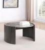 Coaster Fine Furniture 710758 Gladstone - Round Faux Marble Top Coffee Table - Distressed Gray