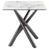 Coaster Fine Furniture 708137 Carvell - Square Sintered Stone End Side Table - Mirage White