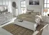 Benchcraft® B777/31/36/58/56S/97 Benchcraft® B777/31/36/58/56S/97 Kanwyn - 5 Pc. - Dresser, Mirror, King Panel Bed with Storage Bench - Whitewash