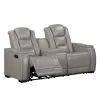 New Classic L3183A-25-LGY New Classic L3183A-25-LGY Breckenridge II - Console Loveseat With Dual Recliners - Light Gray