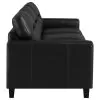 Coaster Fine Furniture 504664 Scotland - Faux Leather Upholstered Track Arm Sofa - Black