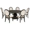 Coaster Fine Furniture 109230-S7 Twyla - 7 Piece Round Wood Dining Room Table Set - Dark Cocoa