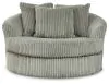 Ashley Furniture 2110521 Lindyn - Oversized Swivel Accent Chair - Fog