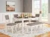 Ashley Furniture D423-325 Erinberg - Dining Room Table Set (Set of 6) - Antique White