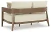 Ashley Furniture P671-835 Serene Bay - Loveseat With Cushion - Dark Brown / White