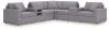 Ashley Furniture 92104S69 Ashley Furniture 92104S69 Modmax - 7-Piece Balanced Sectional With Audio And Storage Consoles - Granite