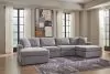 Ashley Furniture 92104S19 Ashley Furniture 92104S19 Modmax - 4-Piece Sectional With Laf And Raf Corner Chaises - Granite