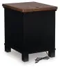 Ashley Furniture T664-7 Wildenauer - Chair Side End Table - Brown / Black