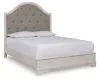 Ashley Furniture B747B2 Blendon - Queen Upholstered Panel Bed - Rustic Brown