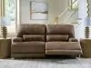 Ashley Furniture PC9180247 Beckley Place - 2 Seat Power Reclining Sofa With Adjustable Headrest - Earth