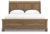 Ashley Furniture PCB779B9 Feddinger - California King Storage Sleigh Bed - Medium Brown