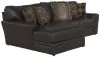 Jackson Furniture Industries 4378/42/75-09 Jackson Furniture Industries 4378/42/75-09 Denali - 2 Piece Italian Leather Match Sofa Chaise With Left Side Facing Chaise - Chocolate