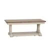 Liberty Furniture 652-OT-3PCS Farmhouse Reimagined - 3 Piece Table Set (1 Cocktail 2 End Tables) - Antique White / Chestnut Tops
