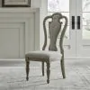 Liberty Furniture 244N-C2501S Liberty Furniture 244N-C2501S Magnolia Manor - Splat Back Upholstered Side Chair - Weathered Bisque