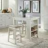 Liberty Furniture 942W-CD-3CTS Liberty Furniture 942W-CD-3CTS Brook Creek - 3 Piece Counter Set - White