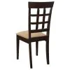 CoasterEveryday 100772 Gabriel - Lattice Back Side Chairs (Set of 2) - Cappuccino